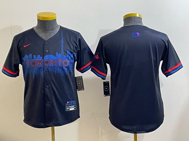 Youth 2025 Toronto Blue Jays Blank black Joint Name Nike MLB Jersey 01